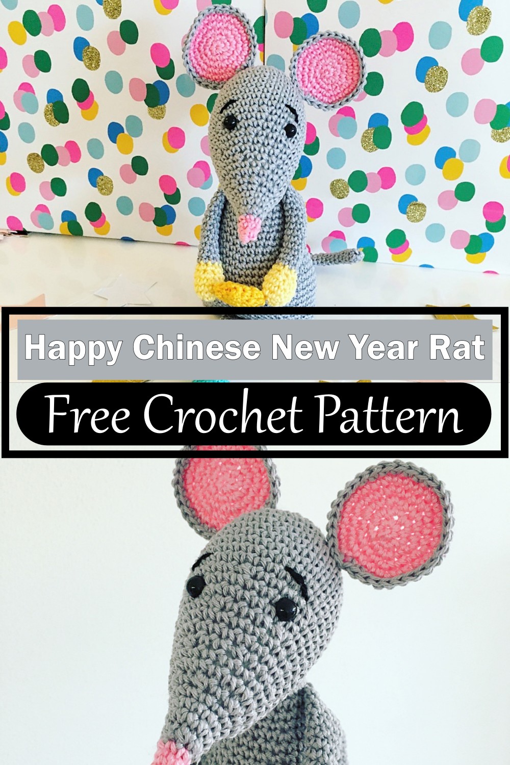 Happy Chinese New Year mouse amigurumi