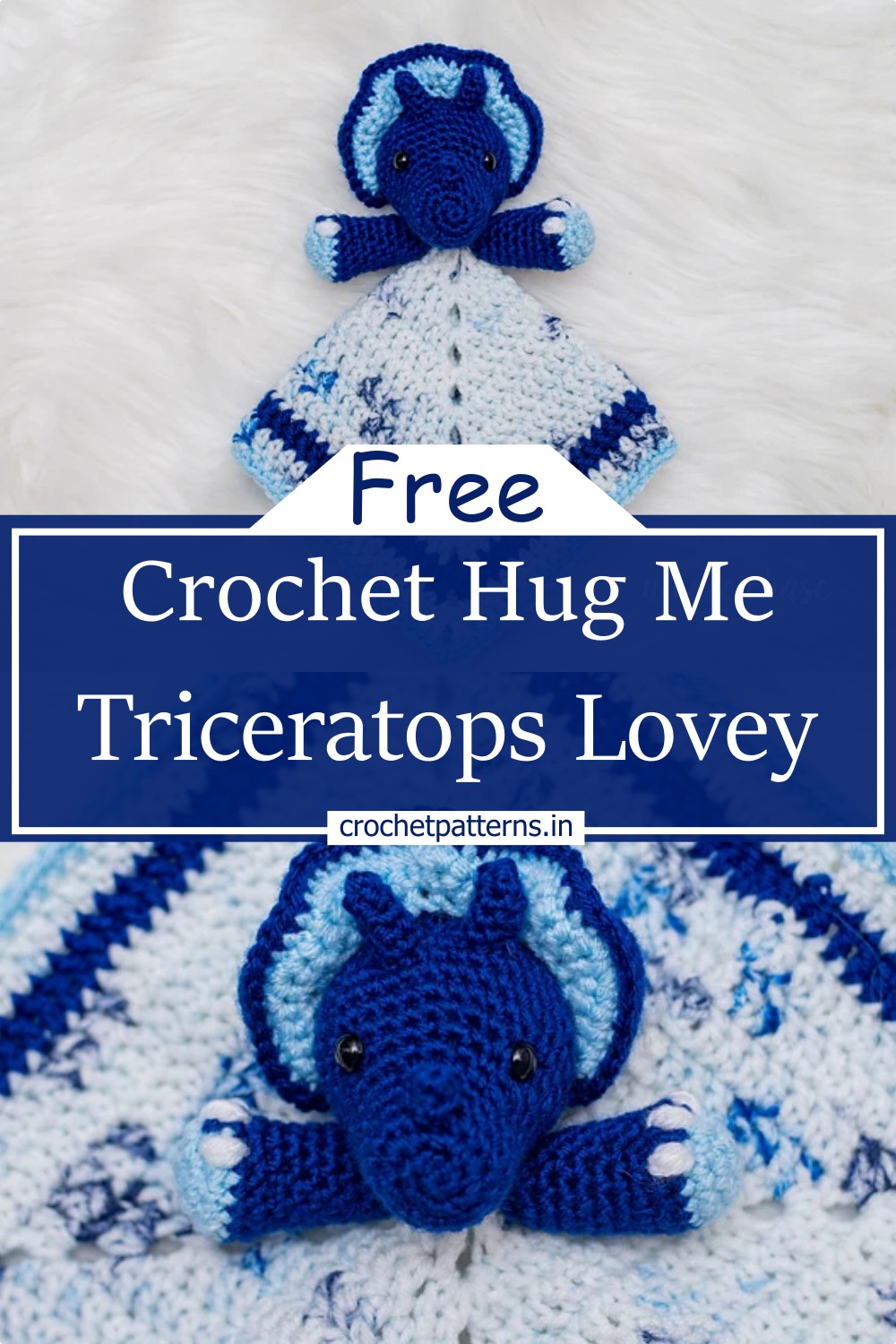 Hug Me Triceratops Lovey