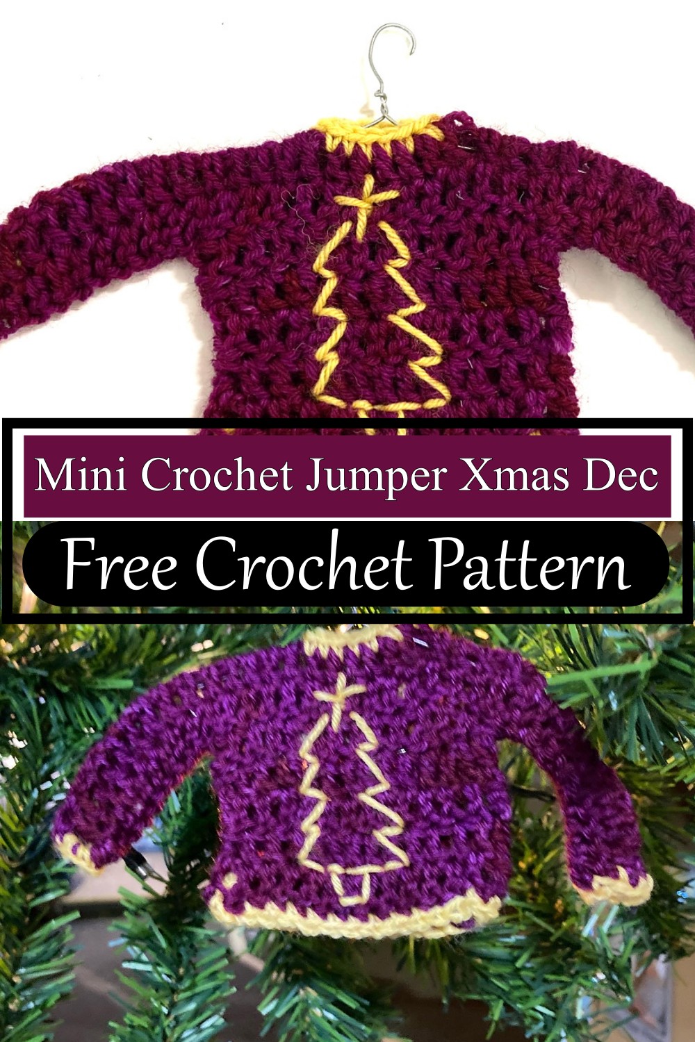 Mini Crochet Jumper Xmas Dec