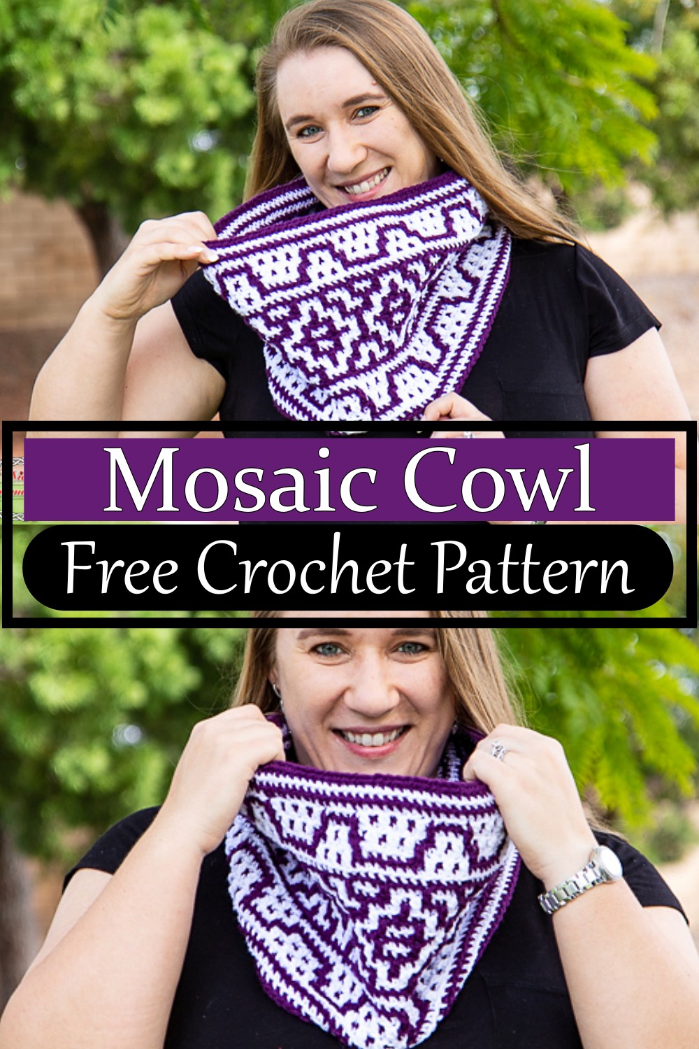 Mosaic Crochet Cowl