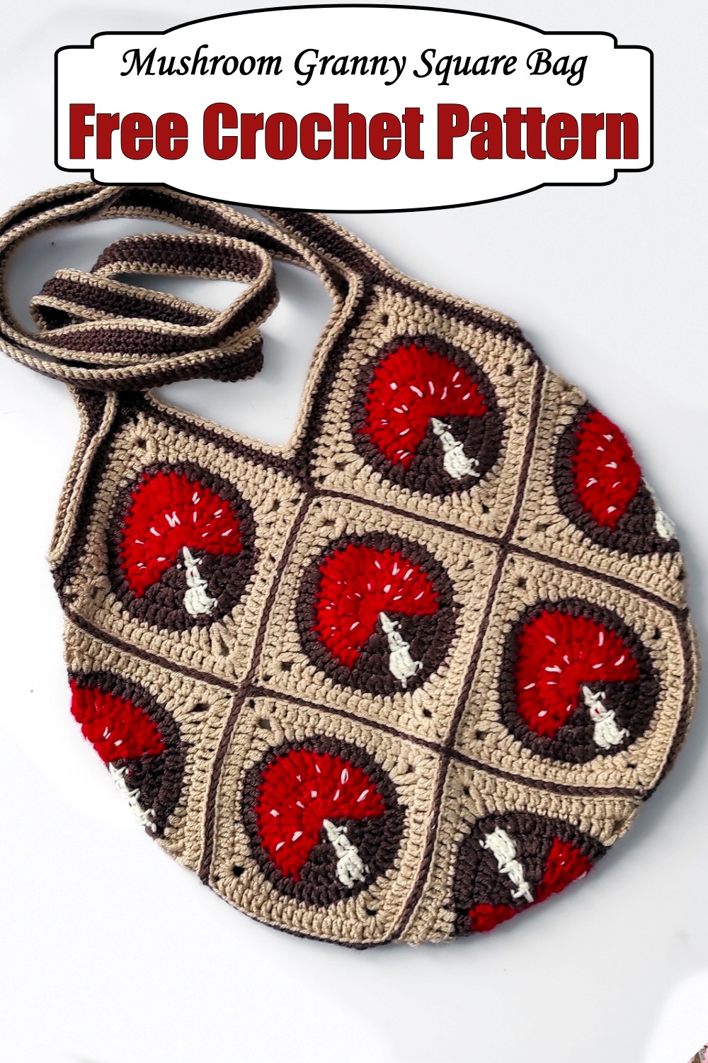 Mushroom Granny Square Bag