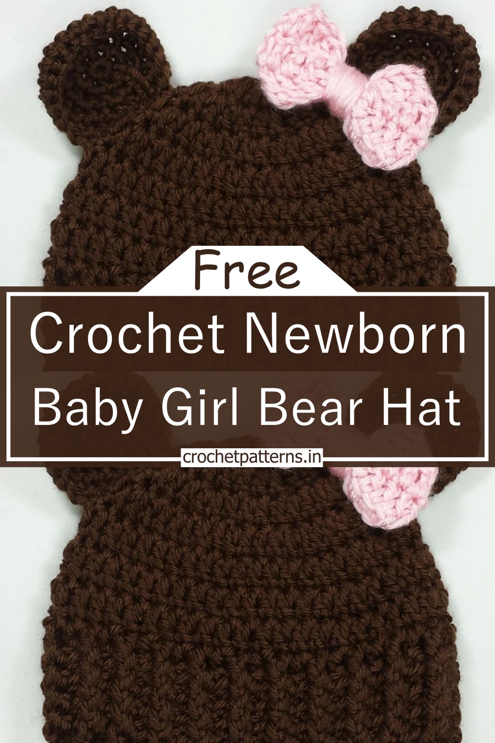 Newborn Baby Girl Bear Hat