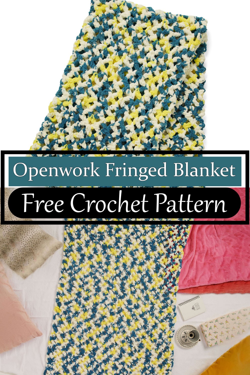 Openwork Fringed Blanket