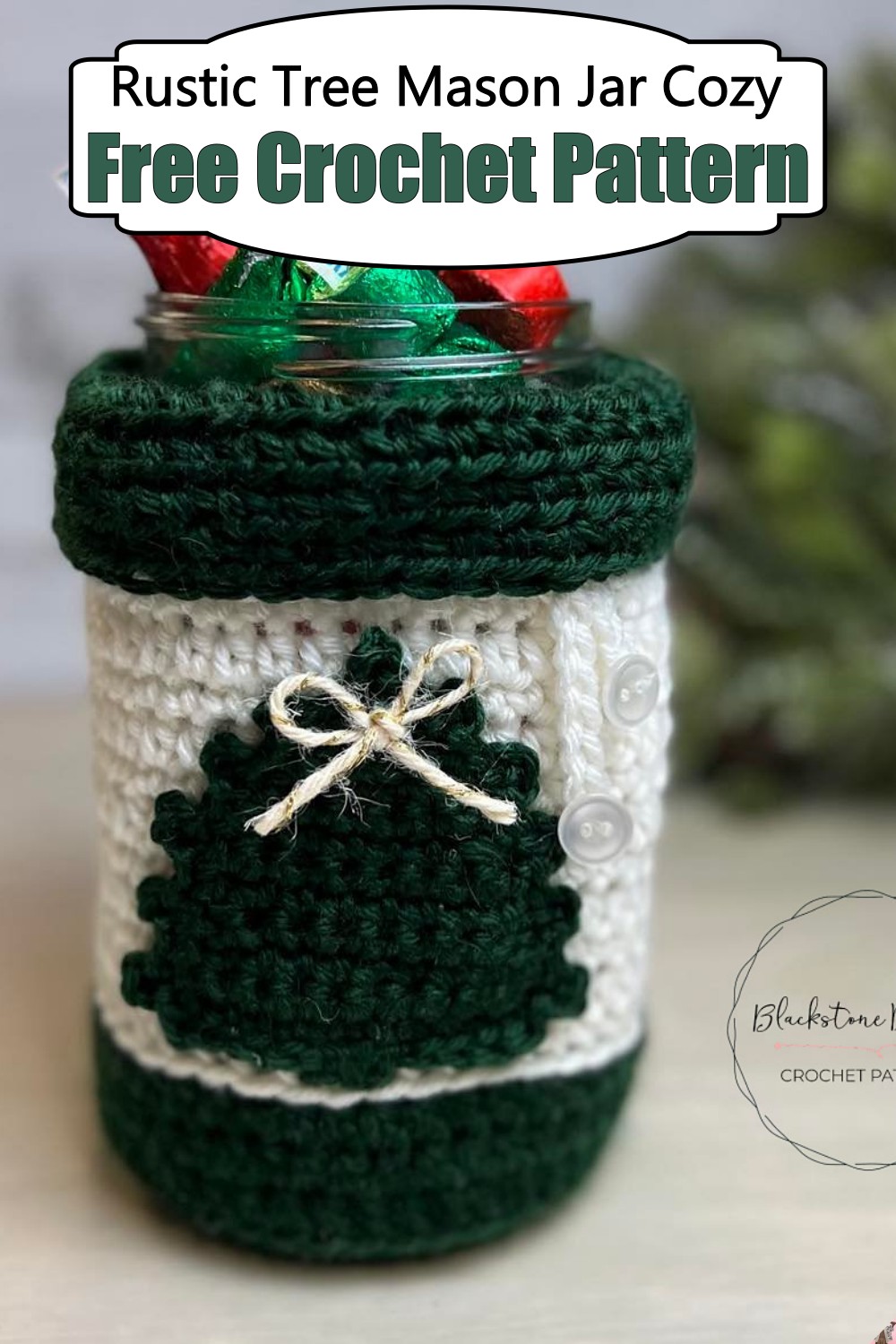 Rustic Tree Mason Jar Cozy