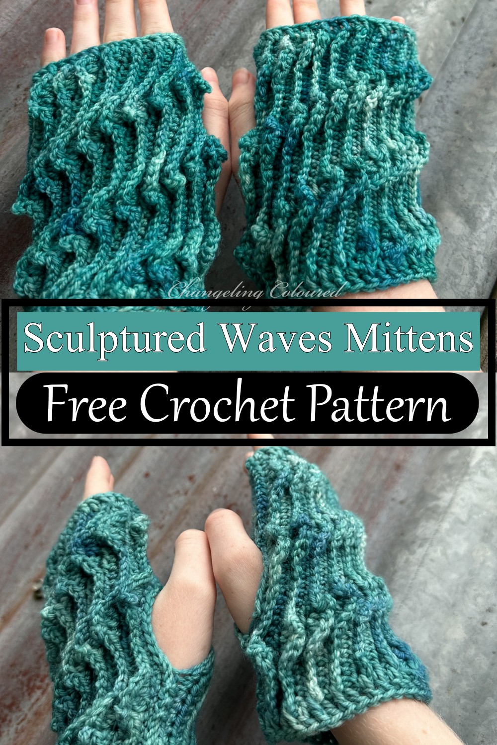 Sculptured Waves Mittens