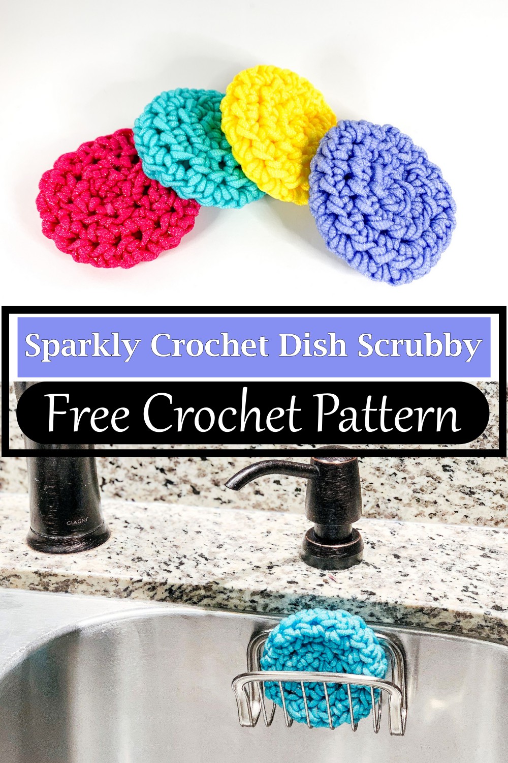 Sparkly Crochet Dish Scrubby
