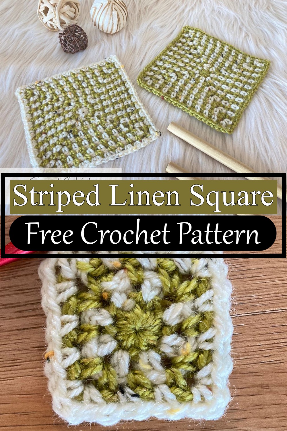 Striped Linen Square