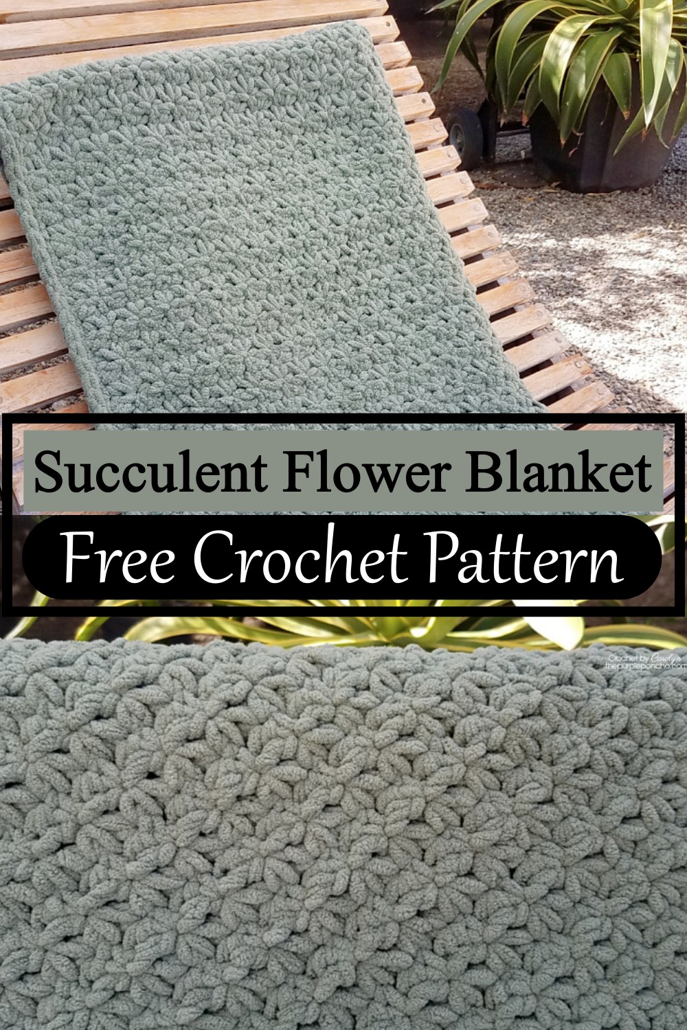 Succulent Flower Blanket