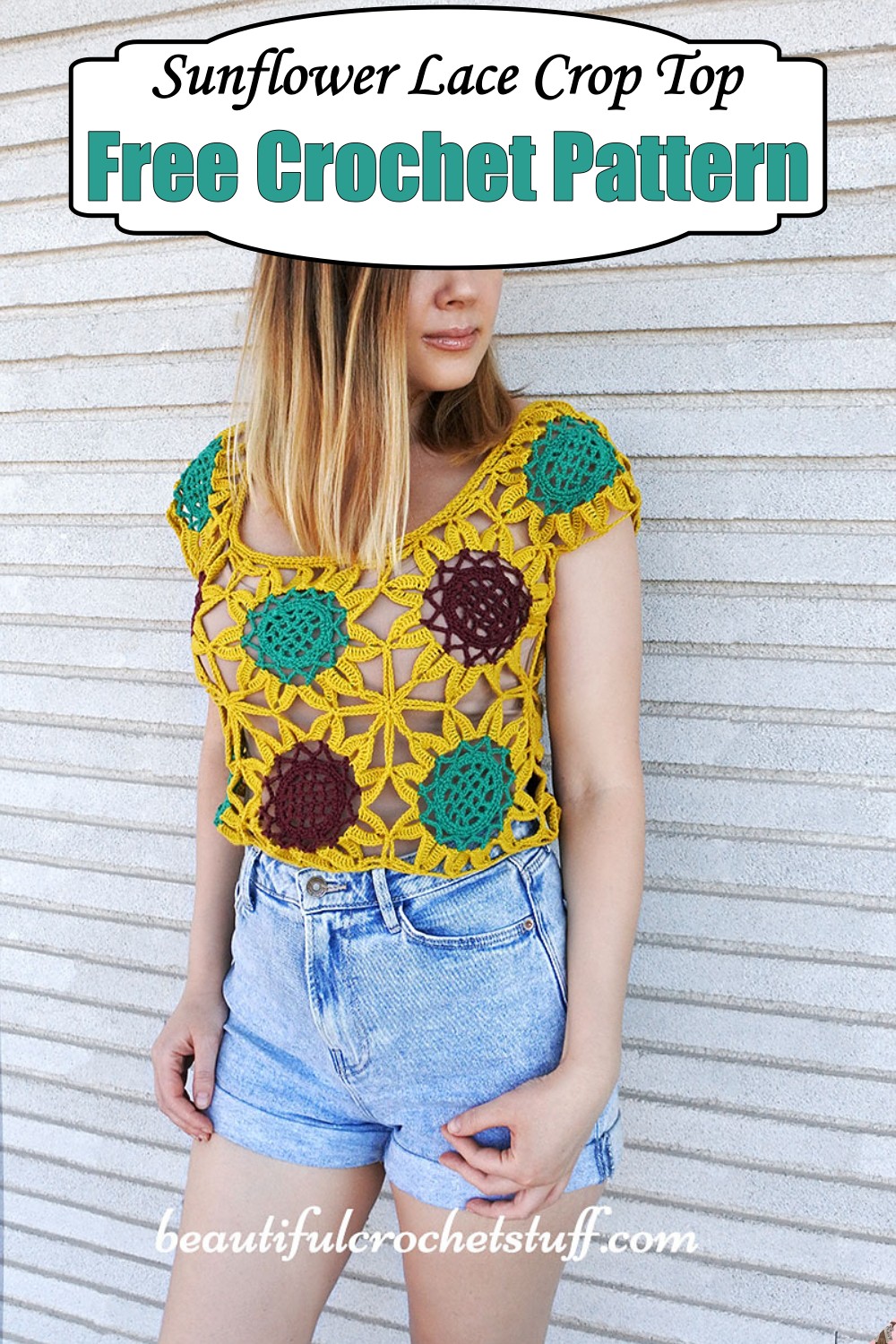 Sunflower Lace Crop Top