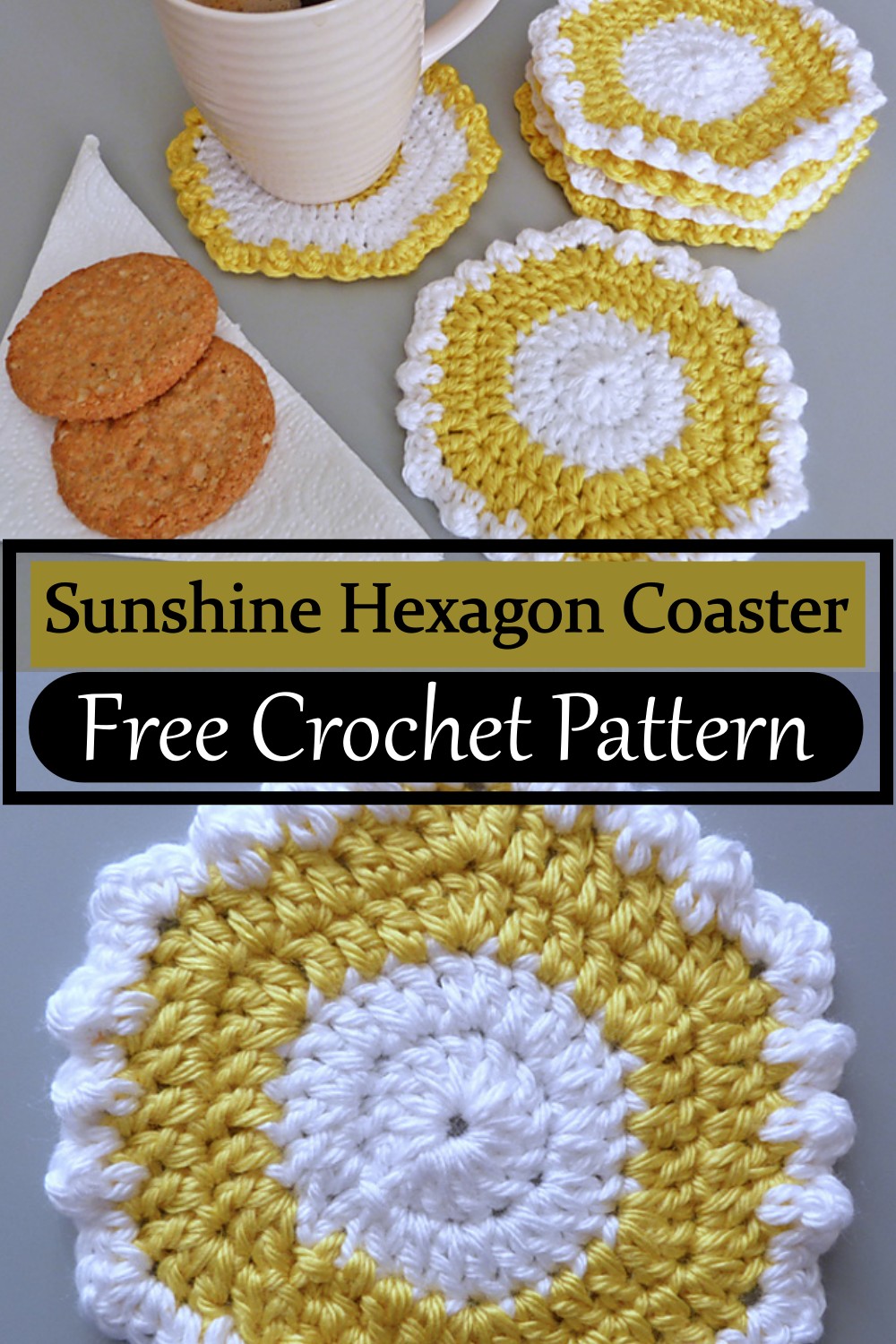 Sunshine Hexagon Coaster