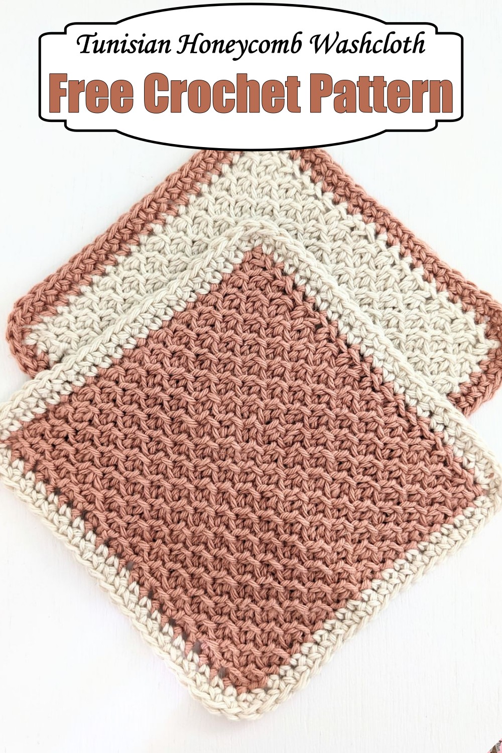 Tunisian Honeycomb Washcloth