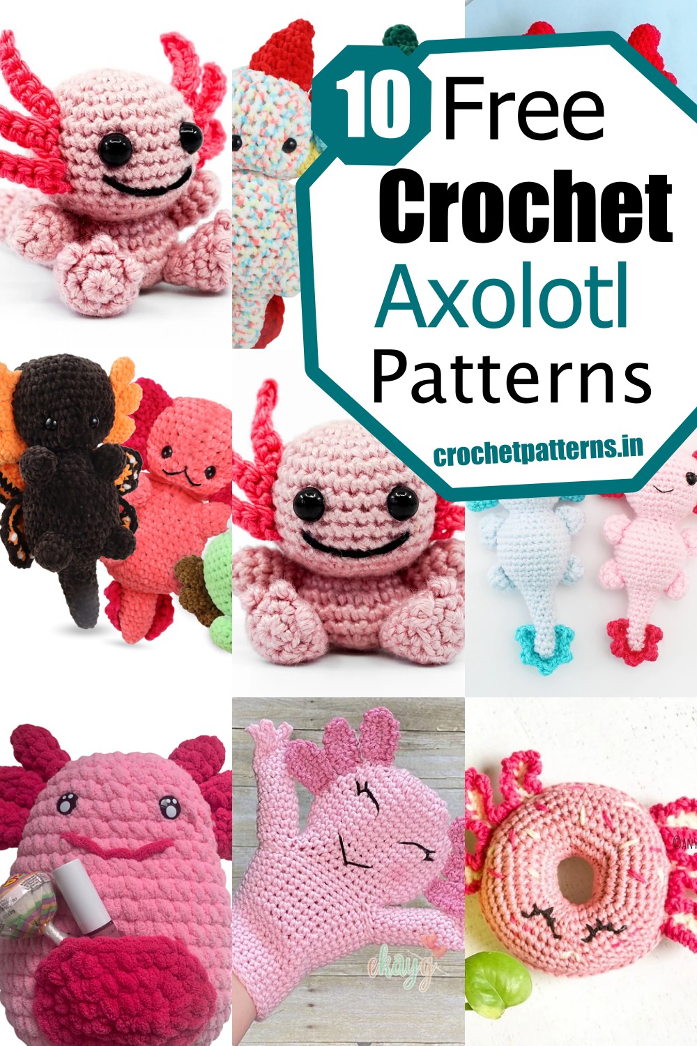 10 Crochet Axolotl Patterns 