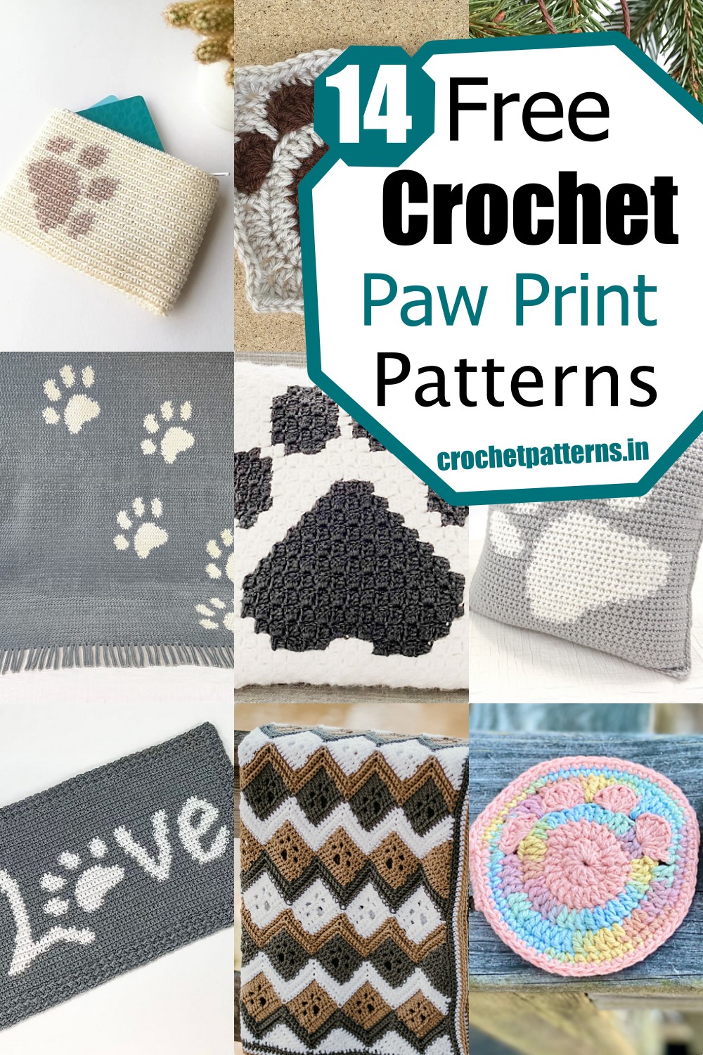 14 Crochet Paw Print Patterns