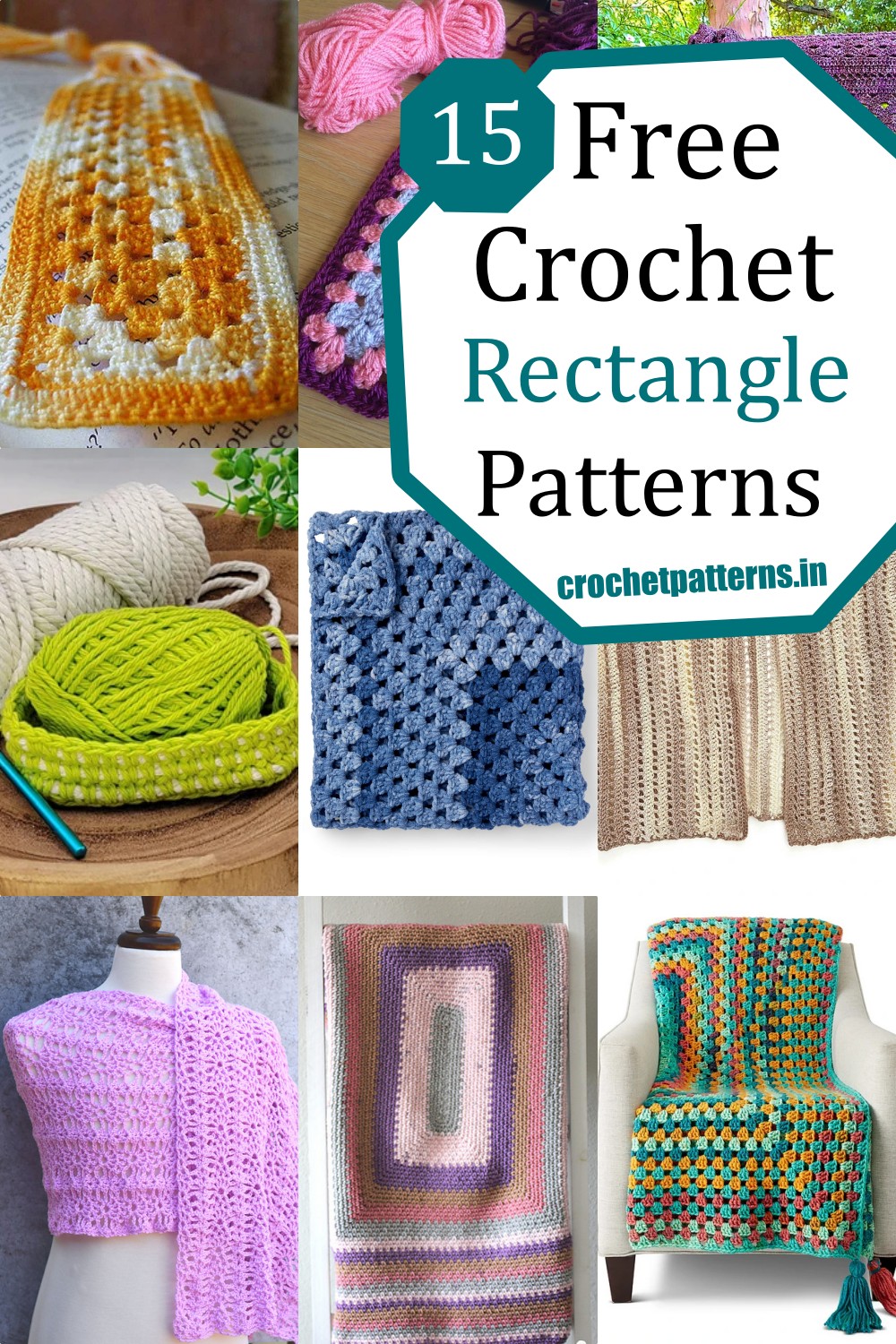 15 Crochet Rectangle Patterns 