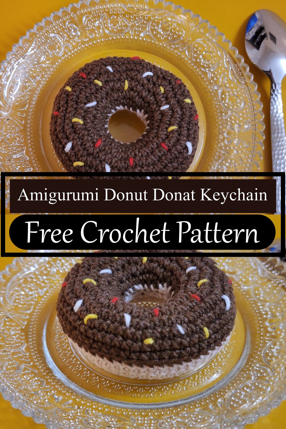 Amigurumi Donut Donat Keychain