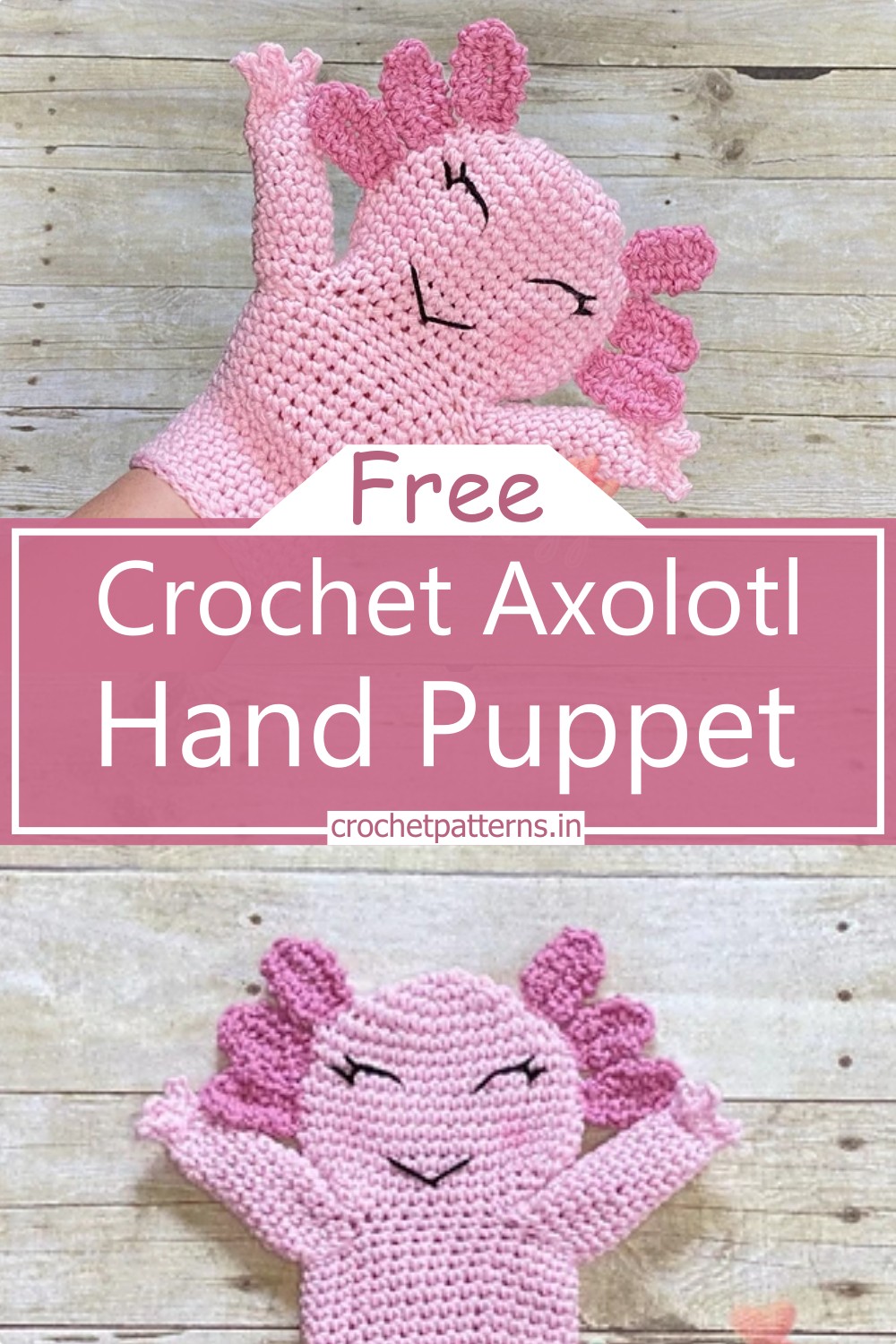 Axolotl Hand Puppet
