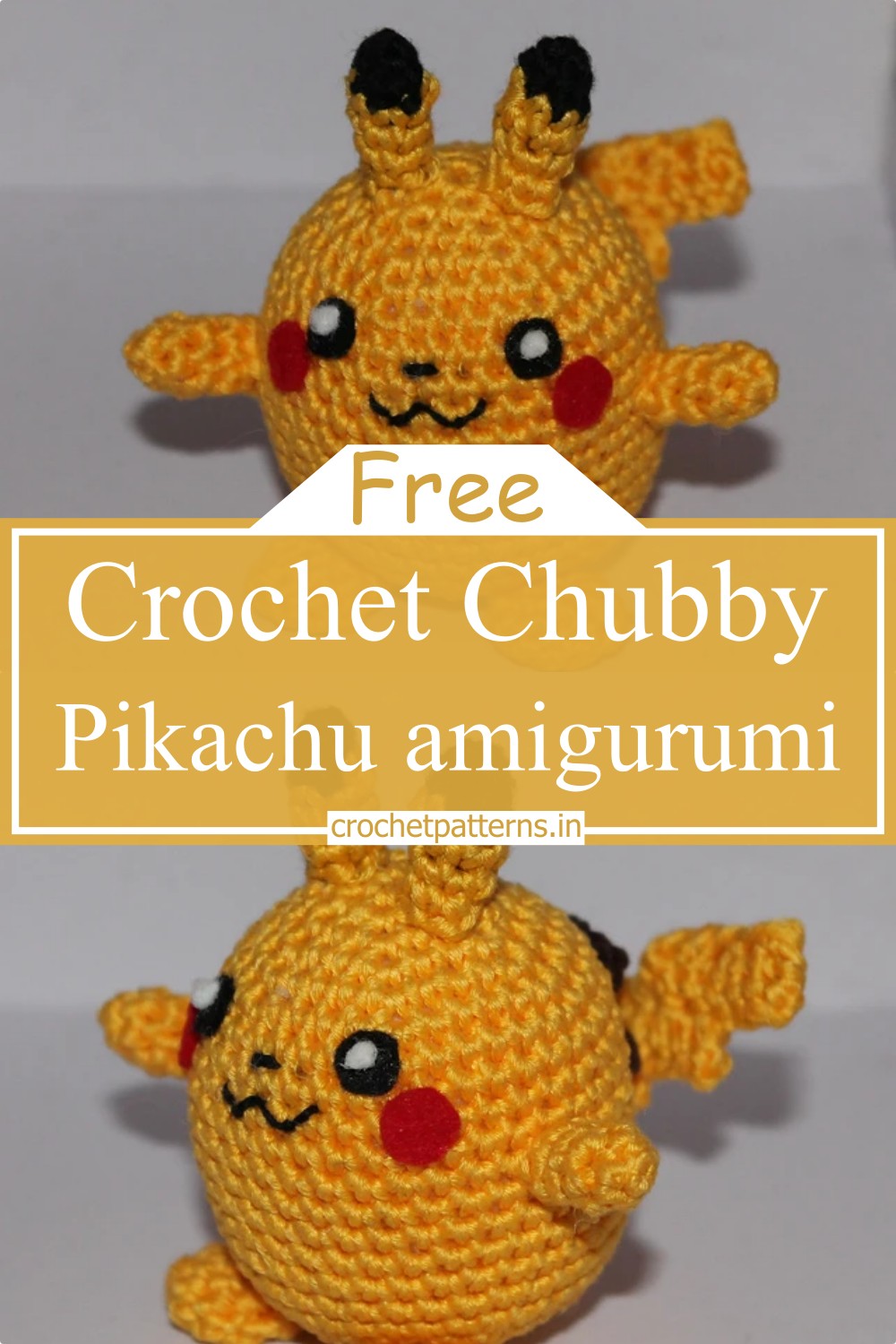Chubby Pikachu amigurumi