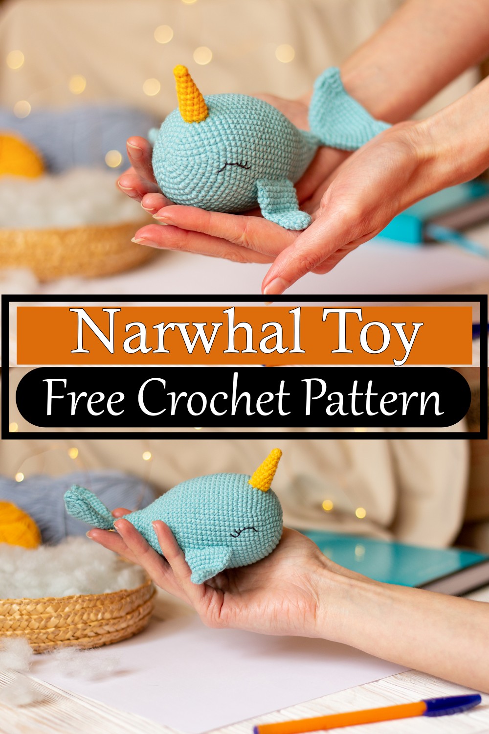 Crochet Narwhal Toy