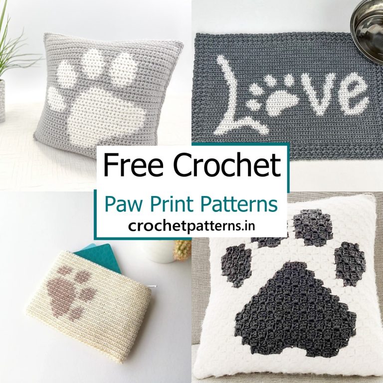 14 Crochet Paw Print Patterns For Animal Inspired Accessories