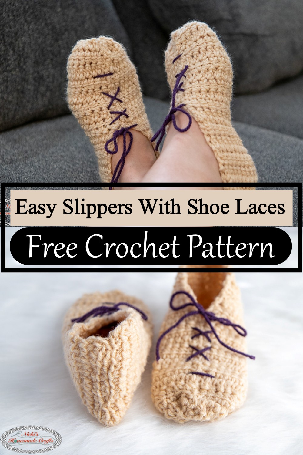 Easy Slippers With Shoe Laces