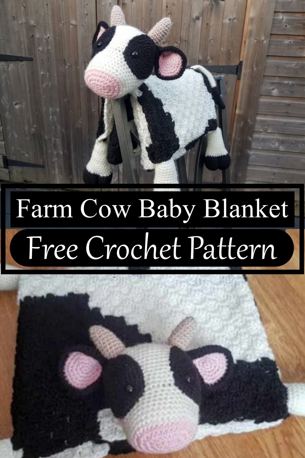 Farm Cow Baby Blanket