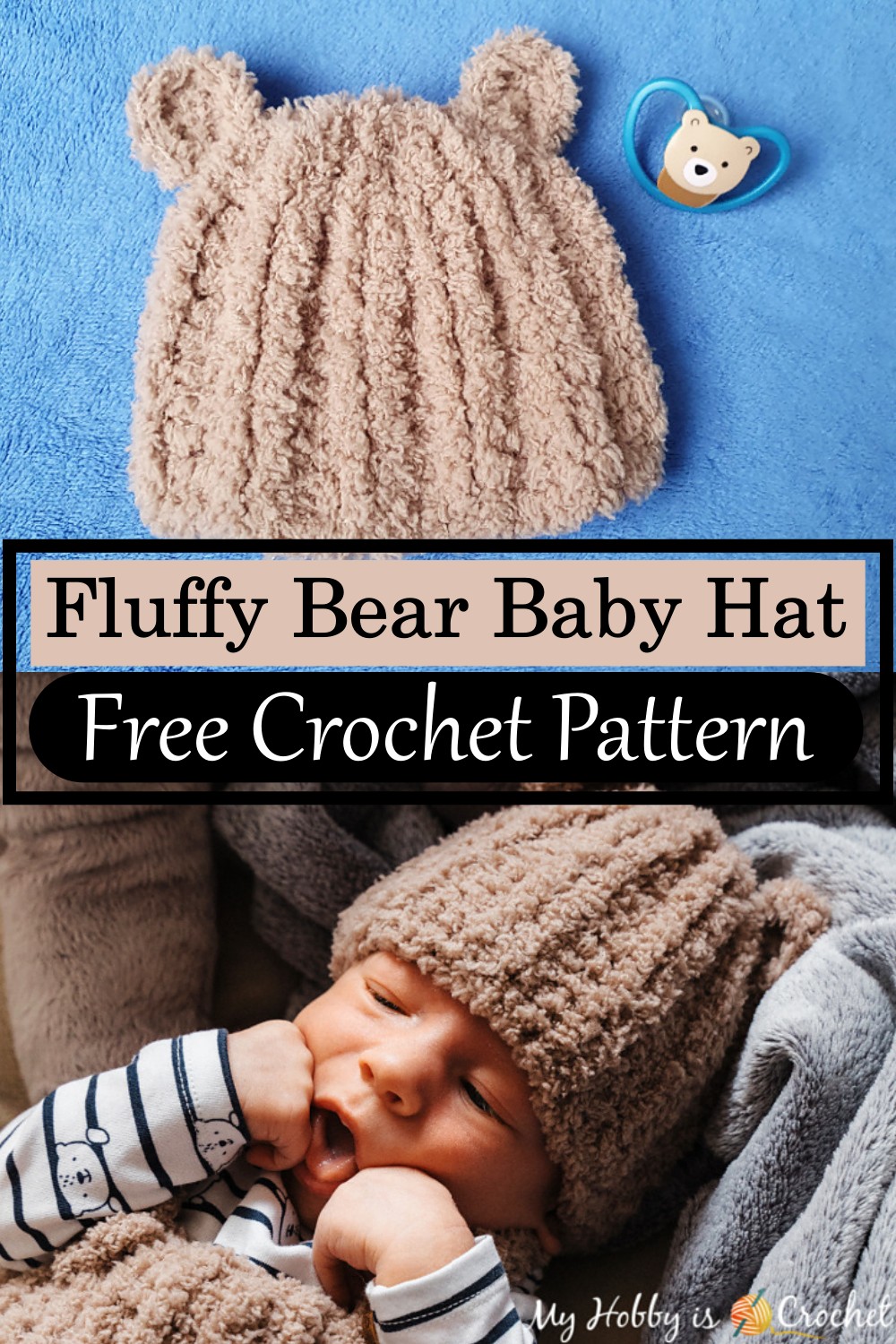 Fluffy Bear Baby Hat