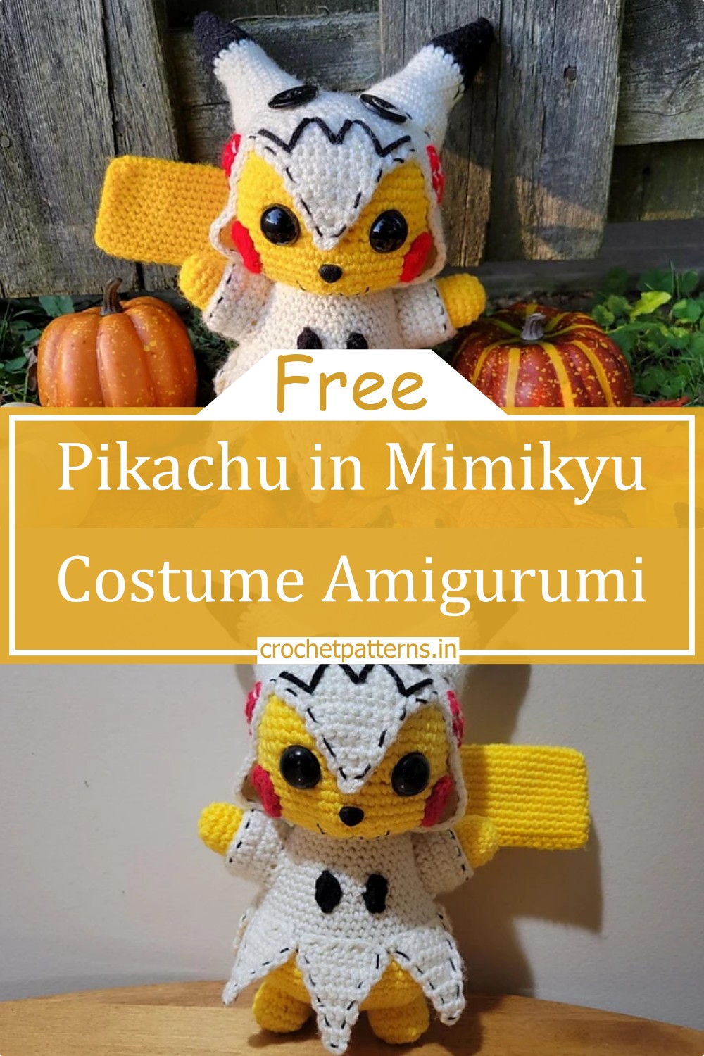 Pikachu in Mimikyu Costume Amigurumi