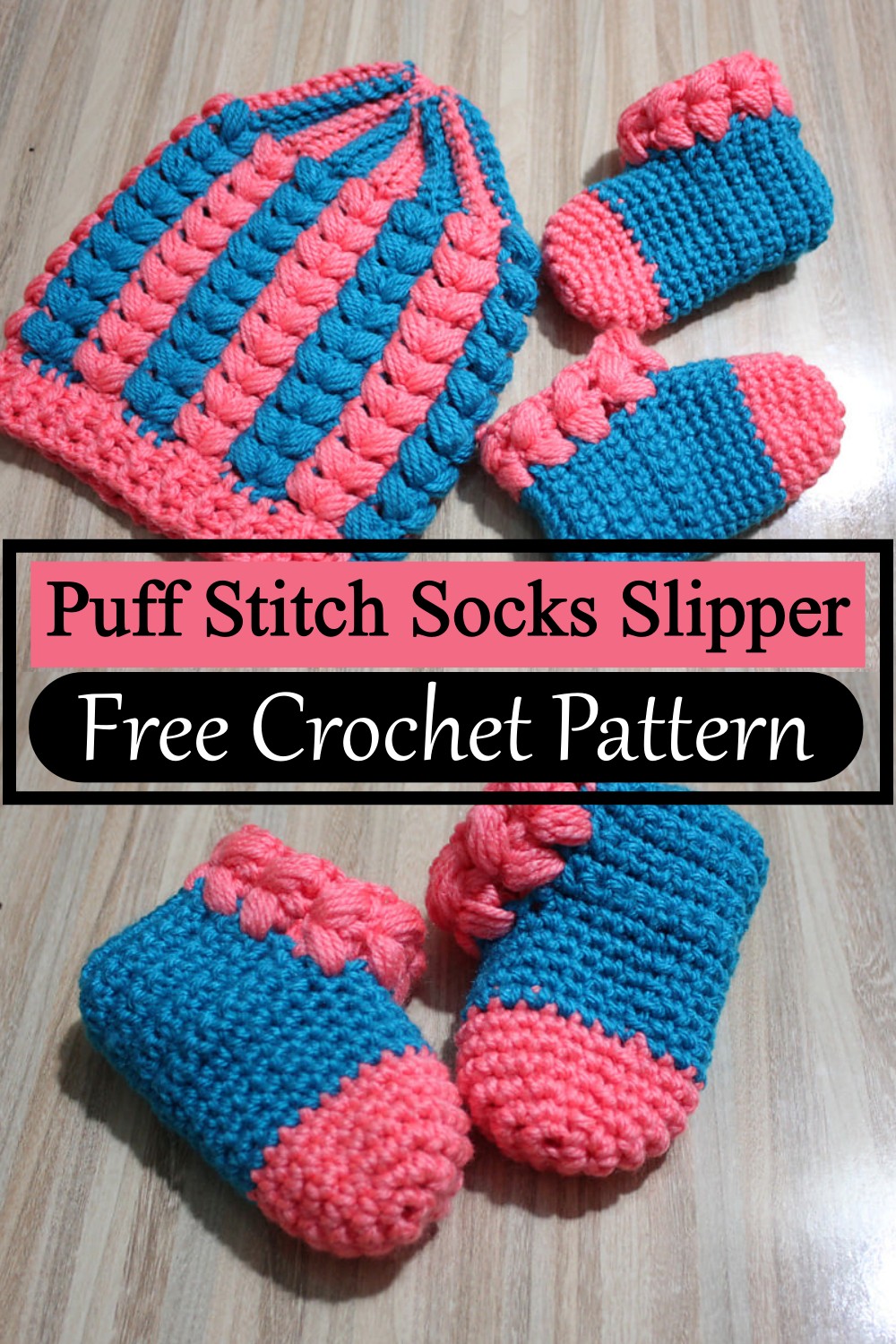 Puff Stitch Socks Slipper