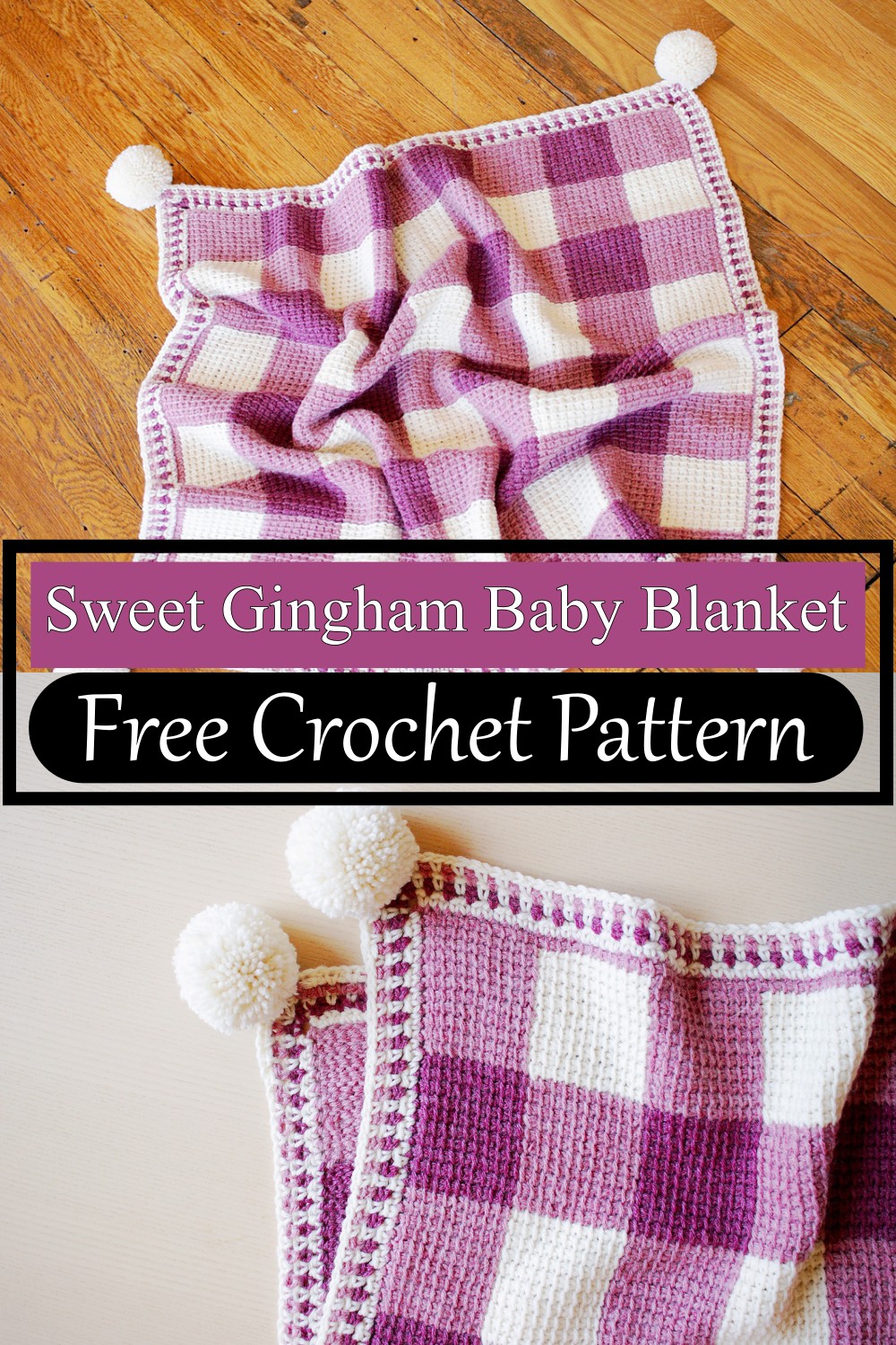 Sweet Gingham Baby Blanket