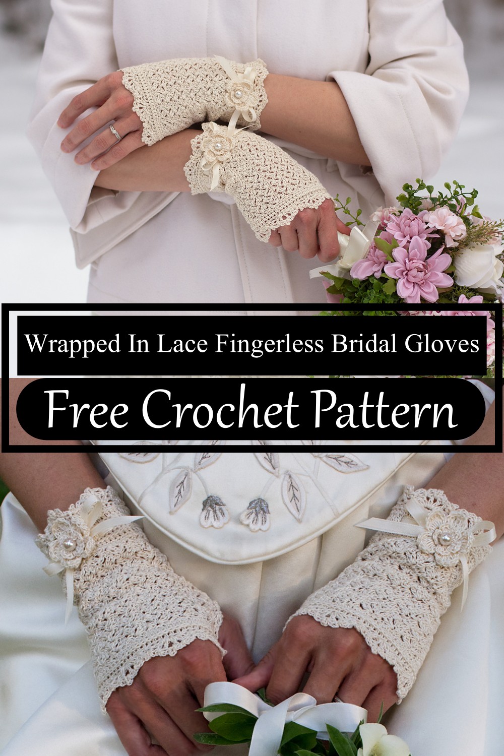 Wrapped In Lace Fingerless Bridal Gloves