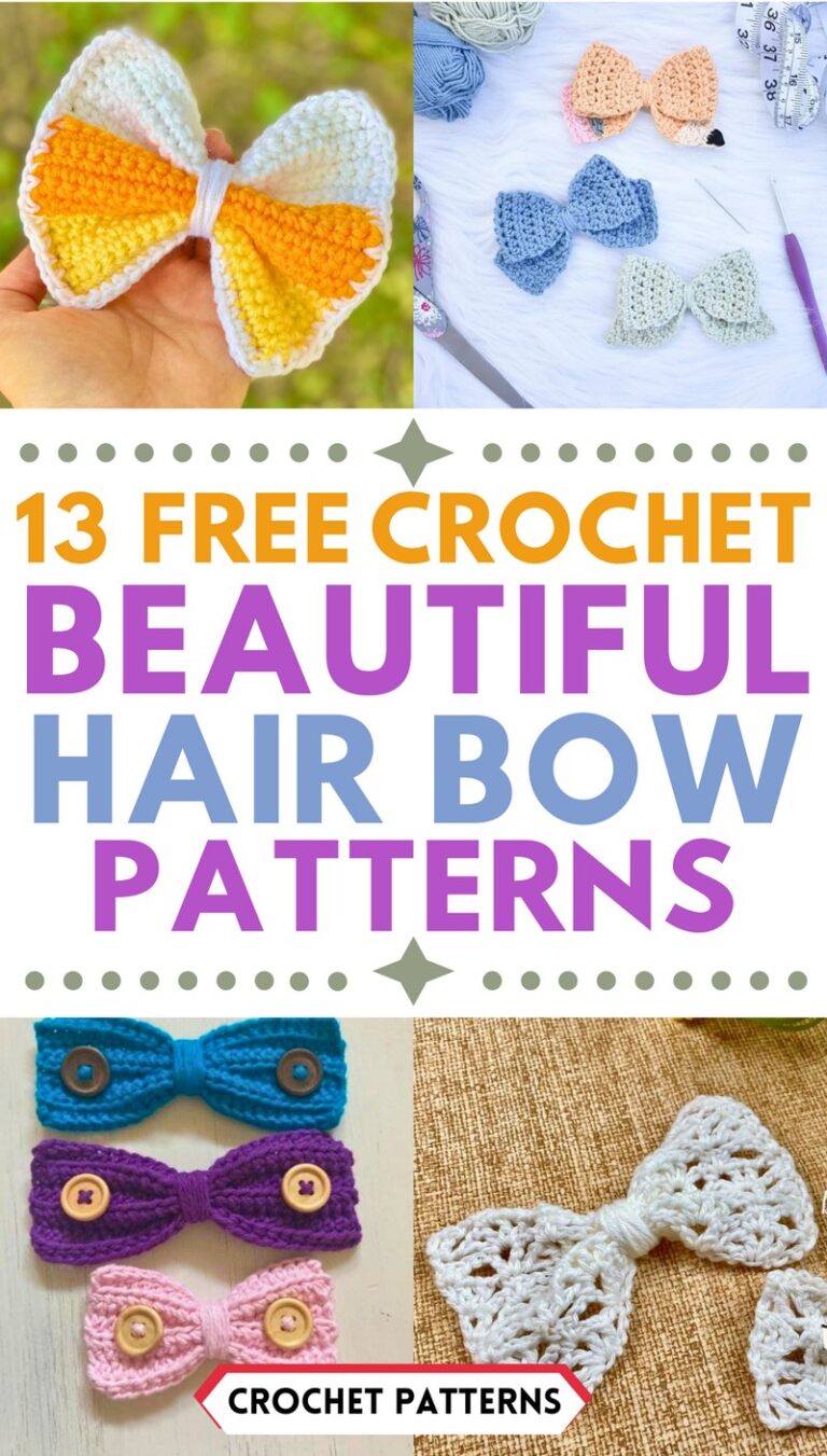 Head Bow Pattern 13 Free Crochet Hair Bow Patterns