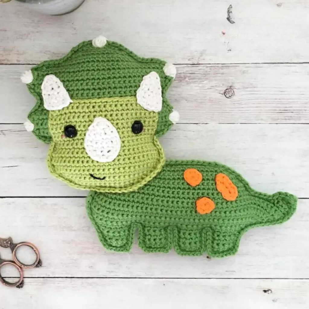 10 Crochet Triceratops Patterns For Dino Fans