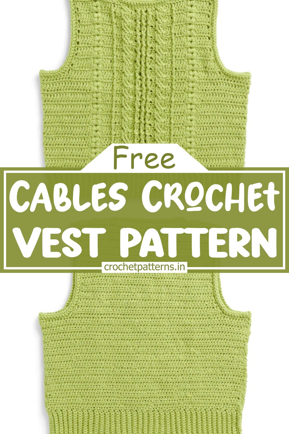Cables Crochet Vest Pattern