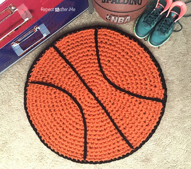 Crochet Basketball Rug