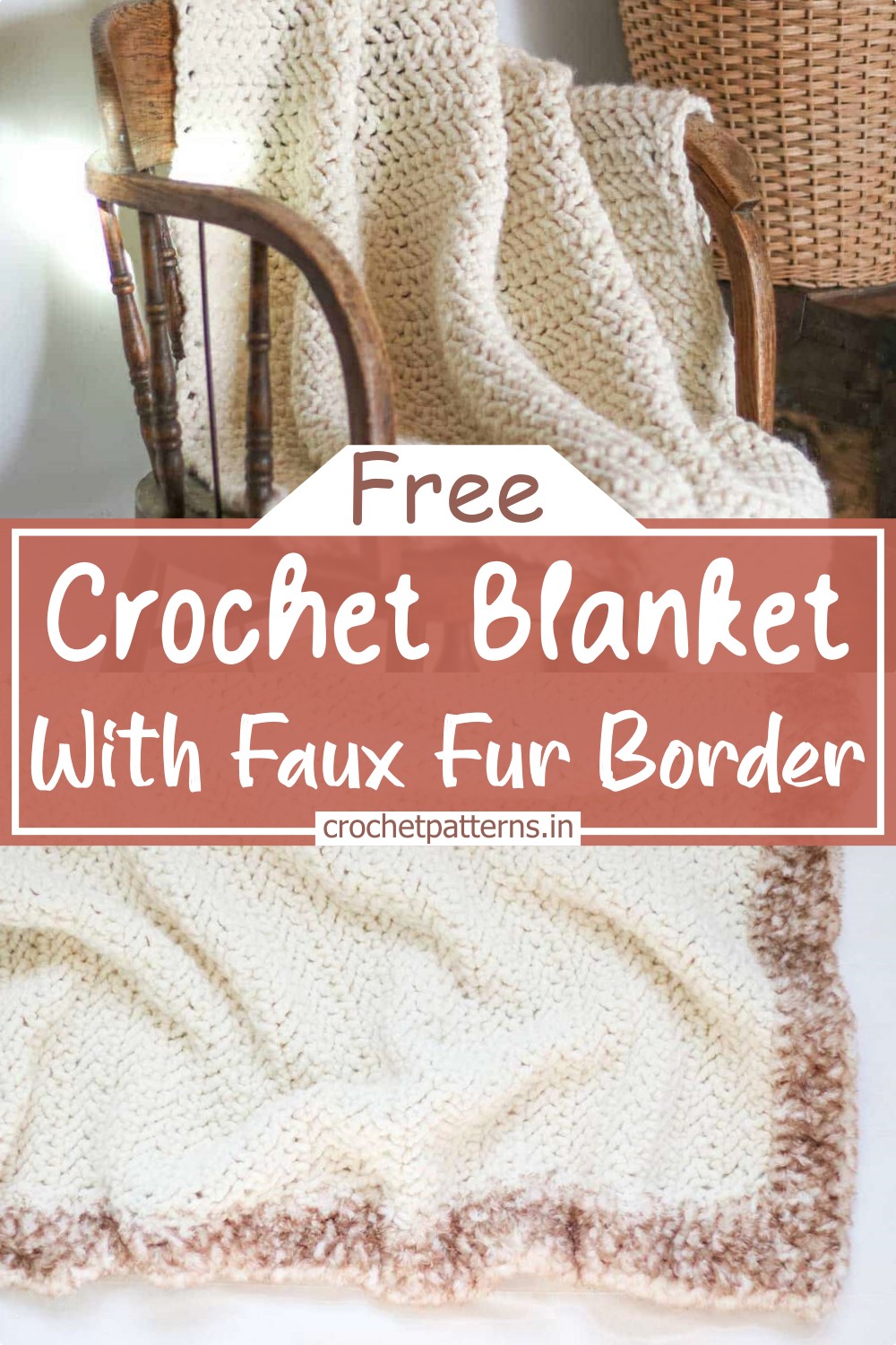 Crochet Blanket With Faux Fur Border