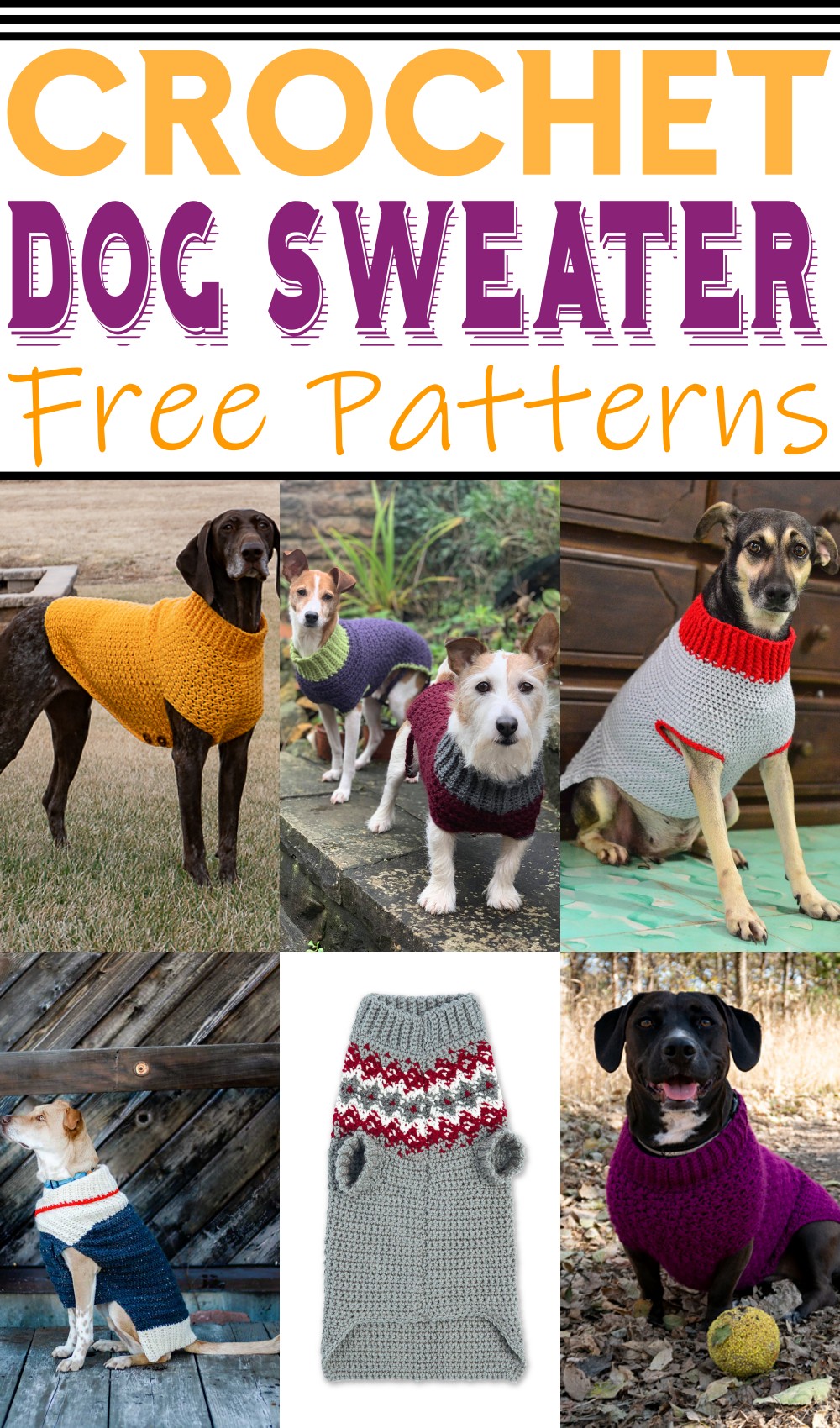Crochet Dog Sweater Patterns
