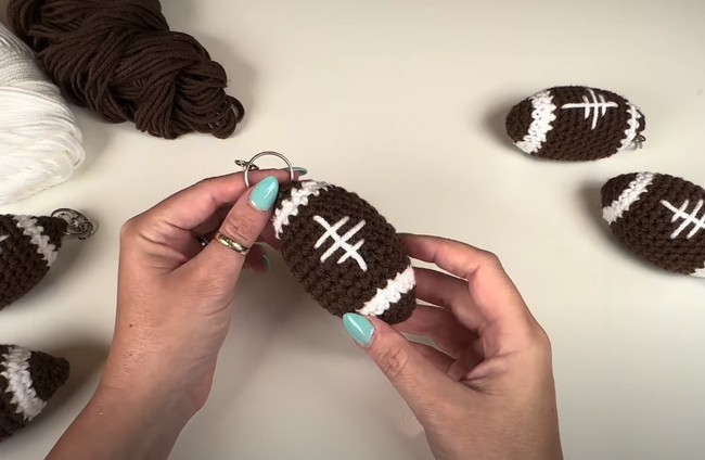 Crochet Football Keychain