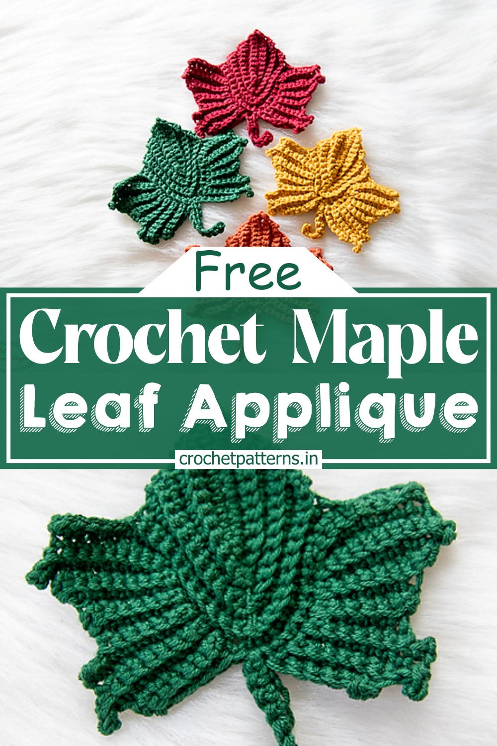 Crochet Maple Leaf Applique