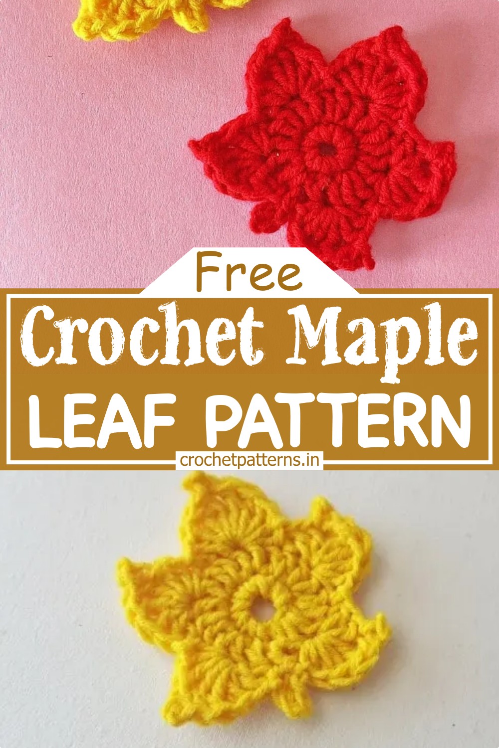 Crochet Maple Leaf Embellishment Pattern