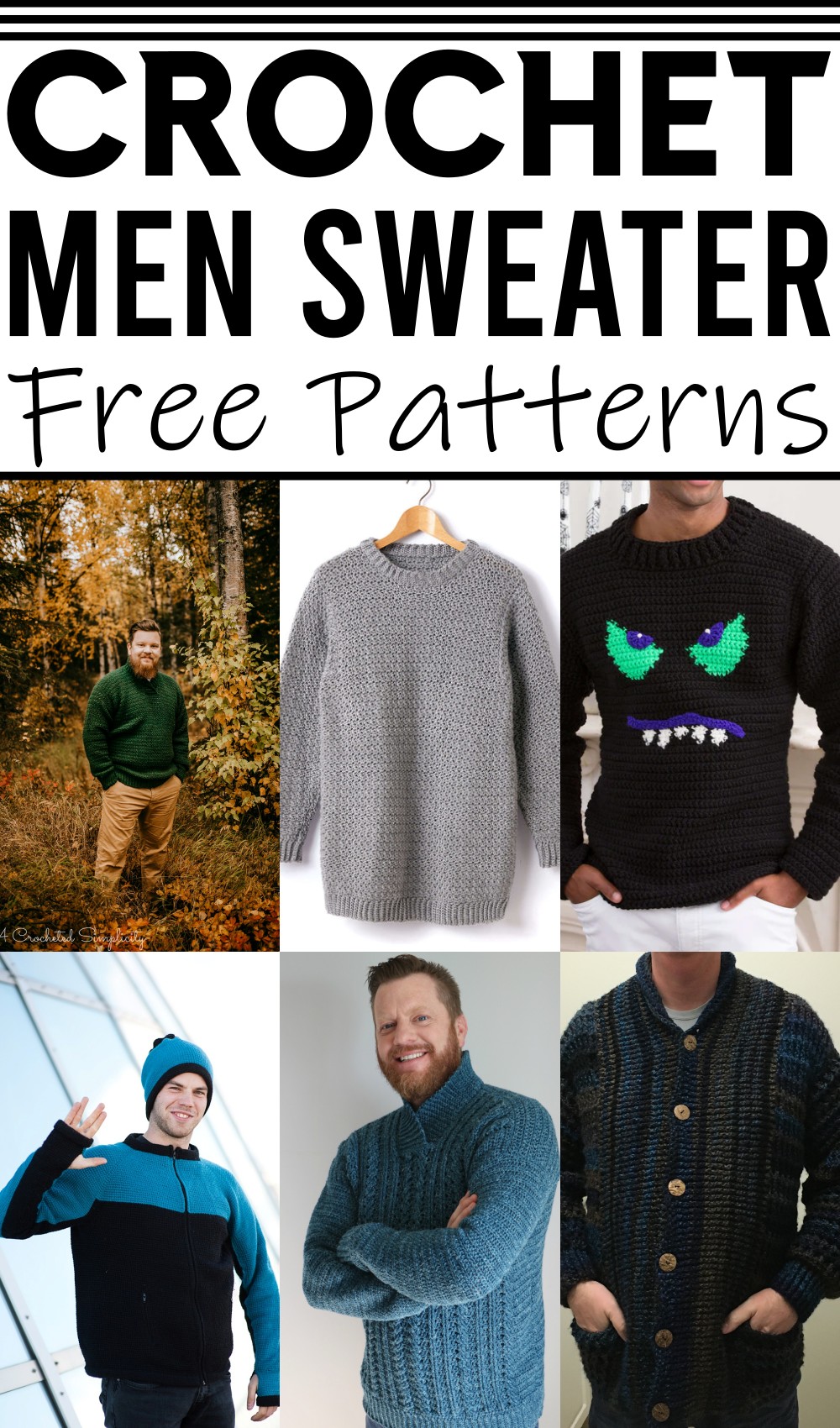 Crochet Men Sweater Patterns