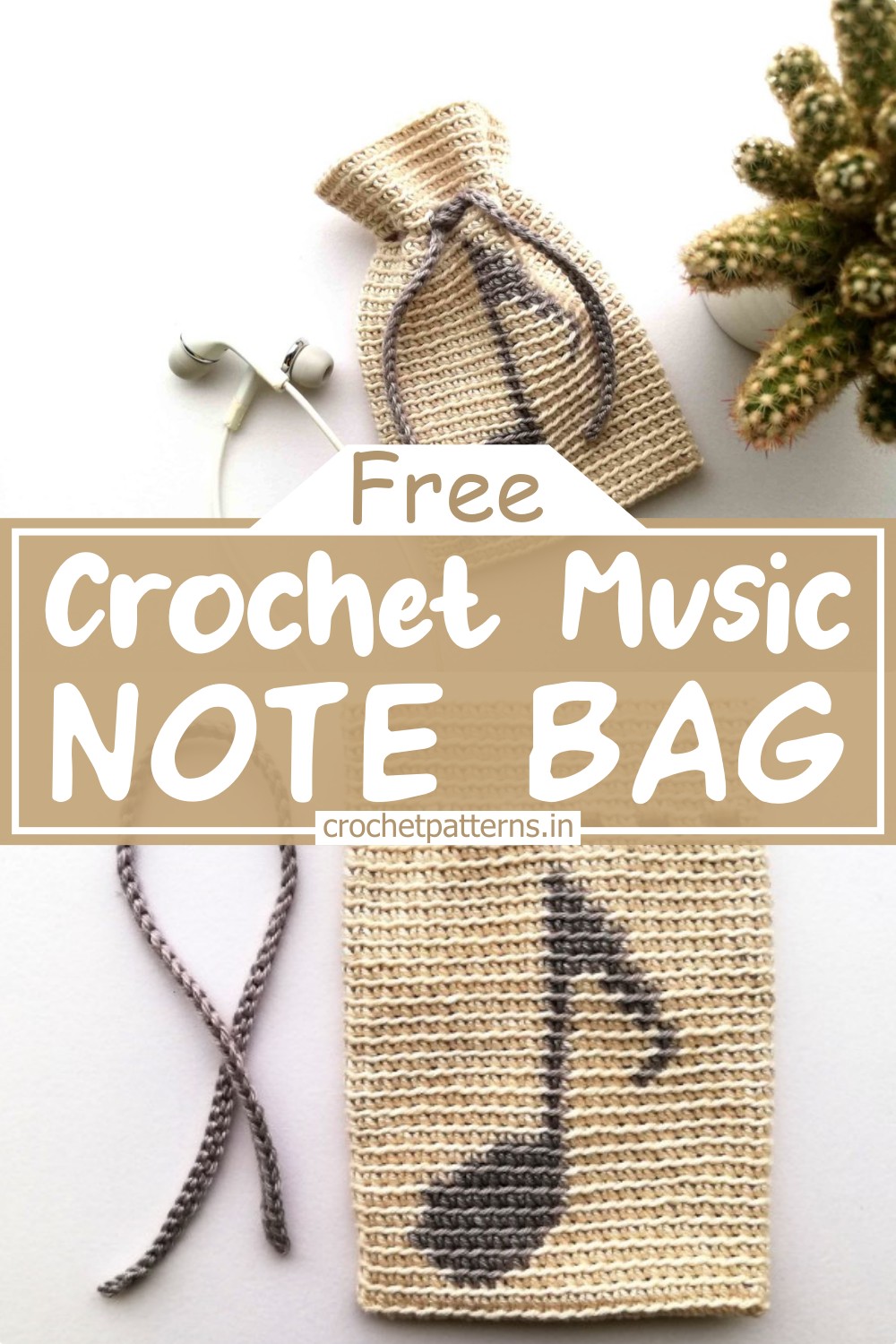 Crochet Music Note Bag