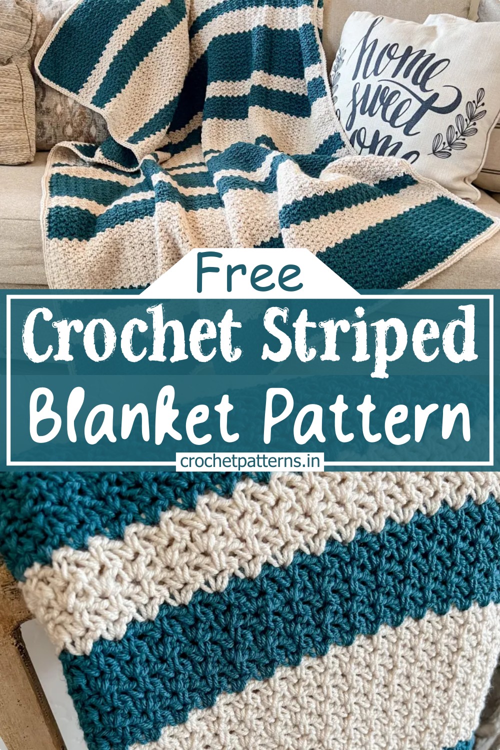Crochet Striped Blanket Pattern
