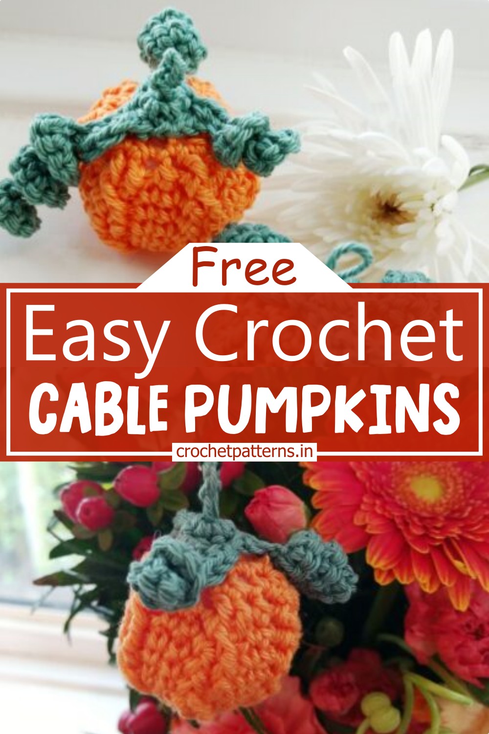 Easy Crochet Cable Pumpkins