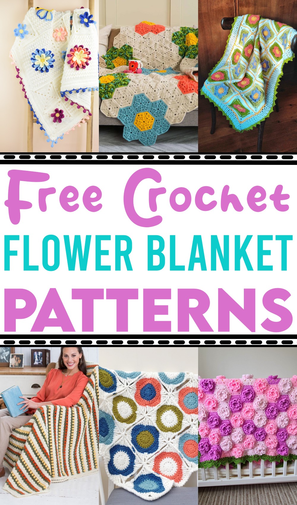 Free Crochet Flower Blanket Patterns 1