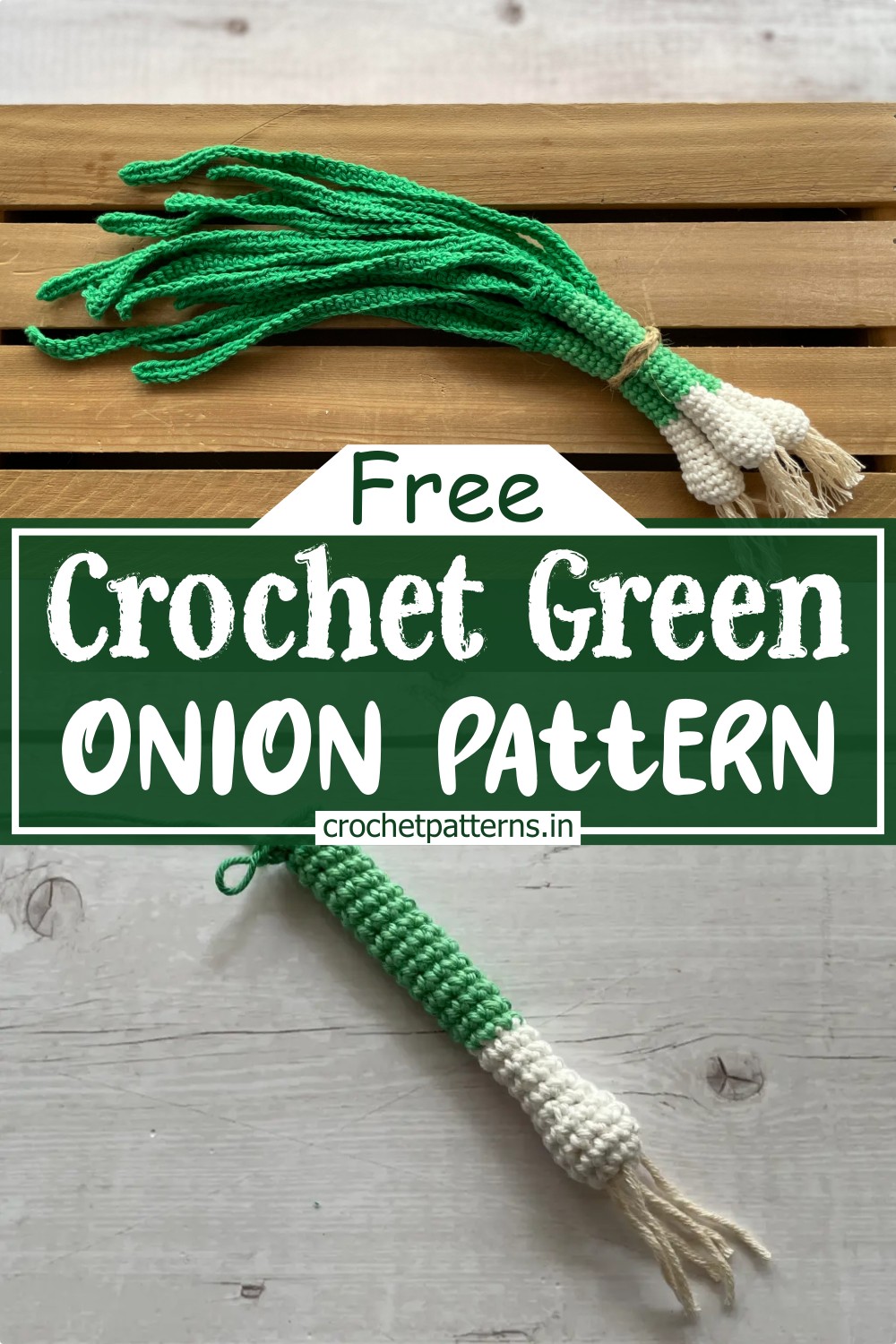Free Crochet Green Onion Pattern