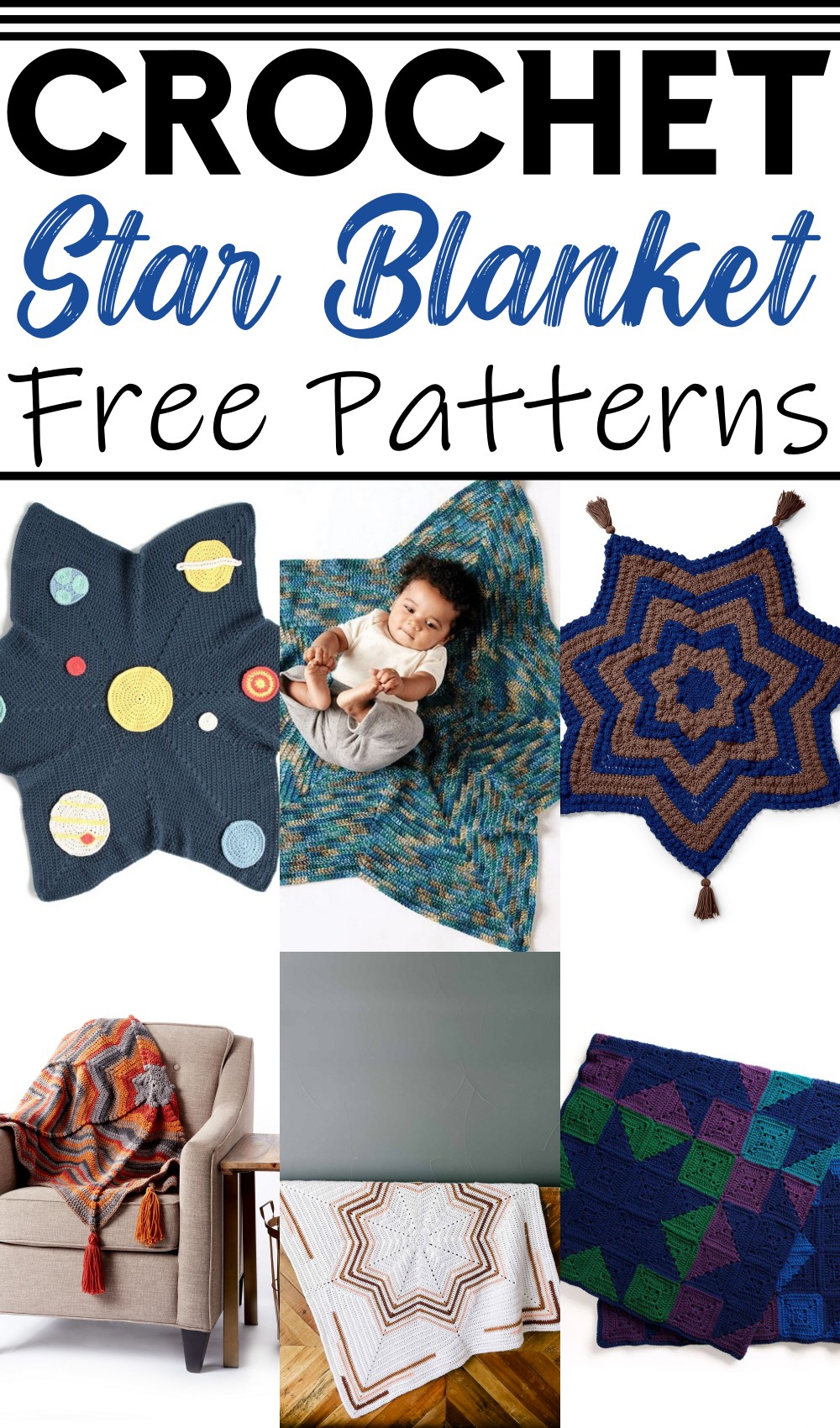 Free Crochet Star Blanket Patterns 1