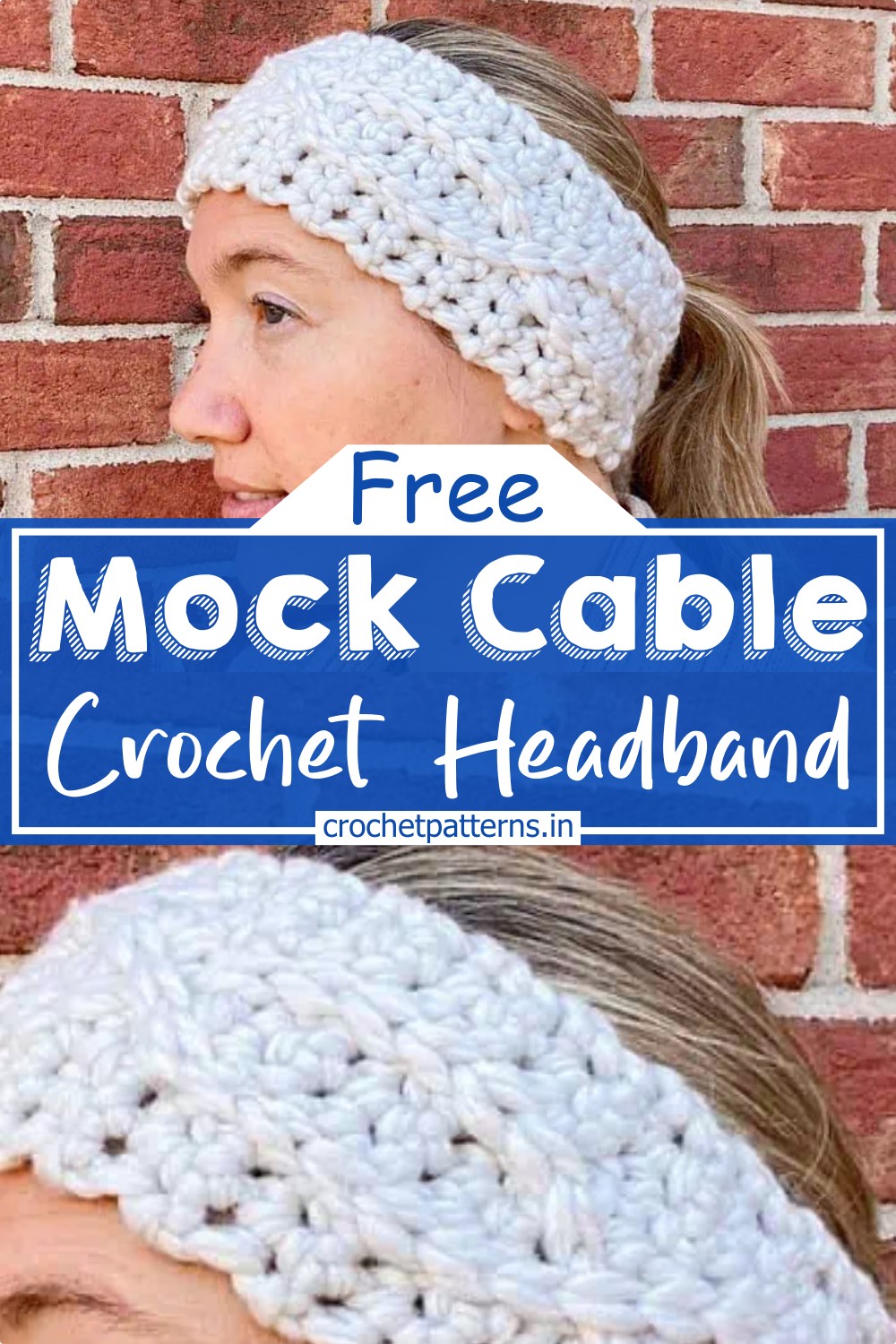 Mock Cable Crochet Headband