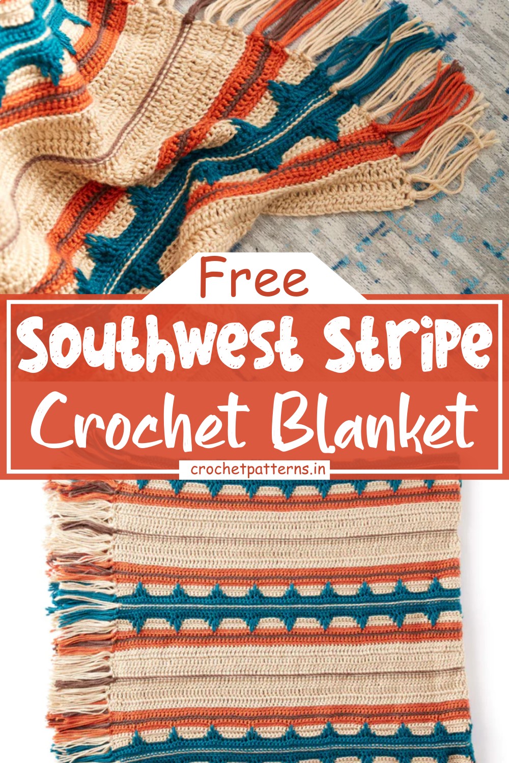 Southwest Stripe Crochet Blanket