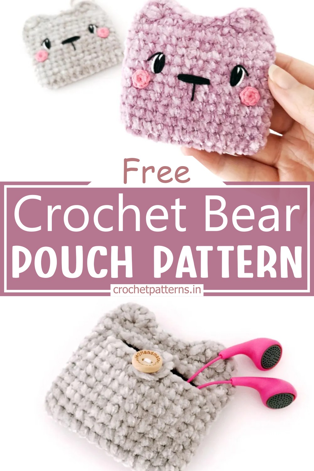 Crochet Bear Pouch Pattern