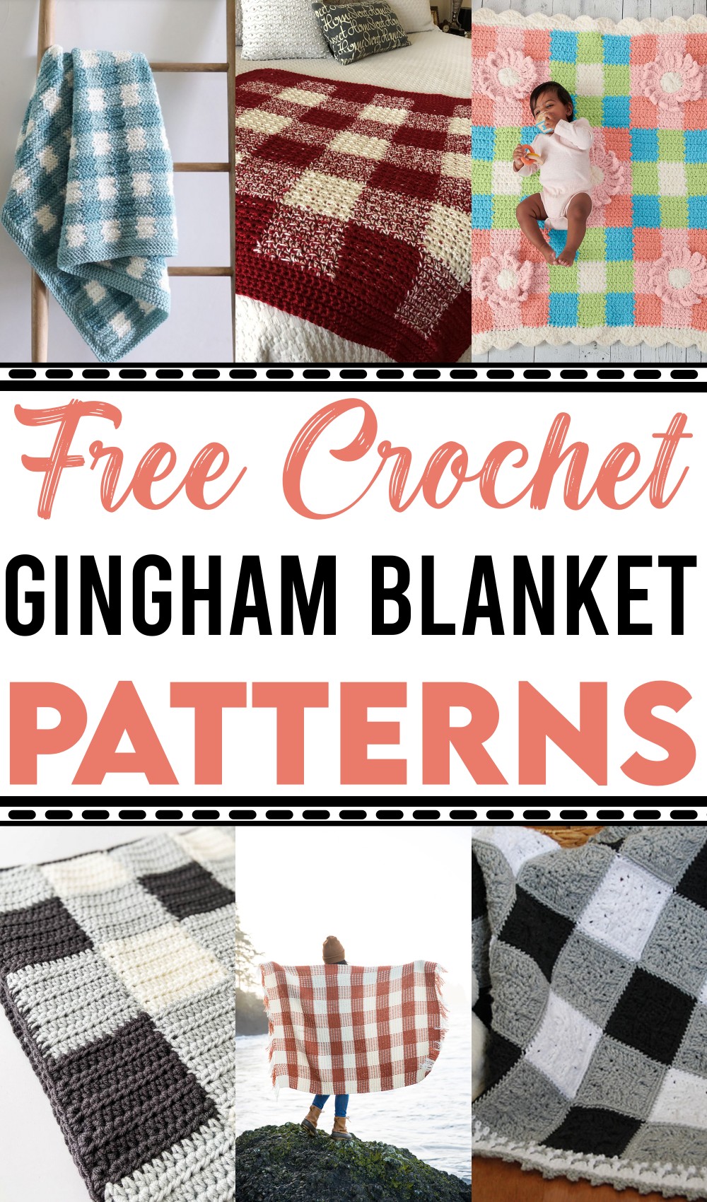 Crochet Gingham Blanket Patterns 1